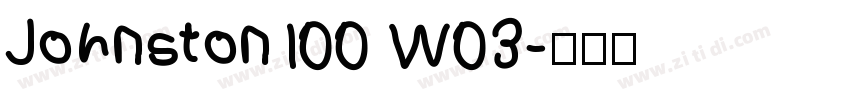 Johnston100 W03字体转换